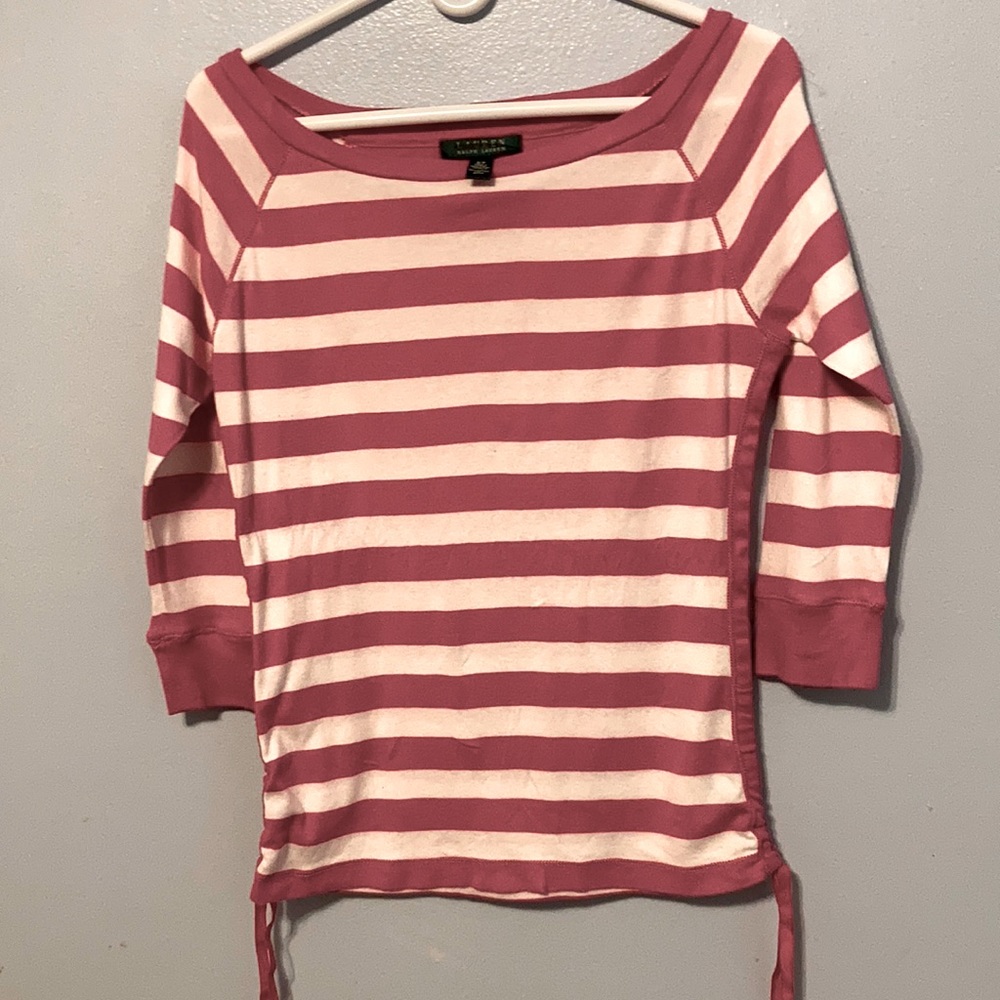 Lauren Ralph Lauren pink/white striped top